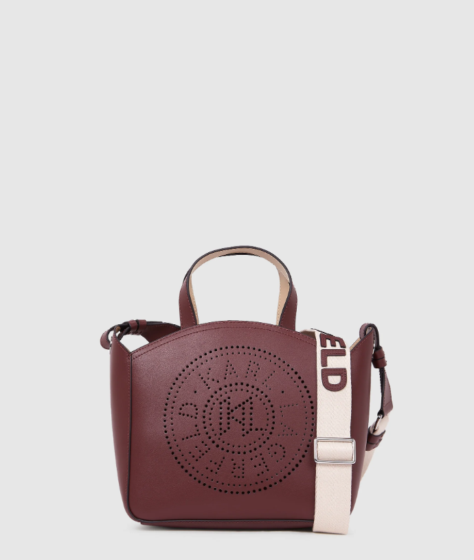 BOLSO TOTE PEQUEÑO PERFORADO K/CIRCLE VINO WINDSOR